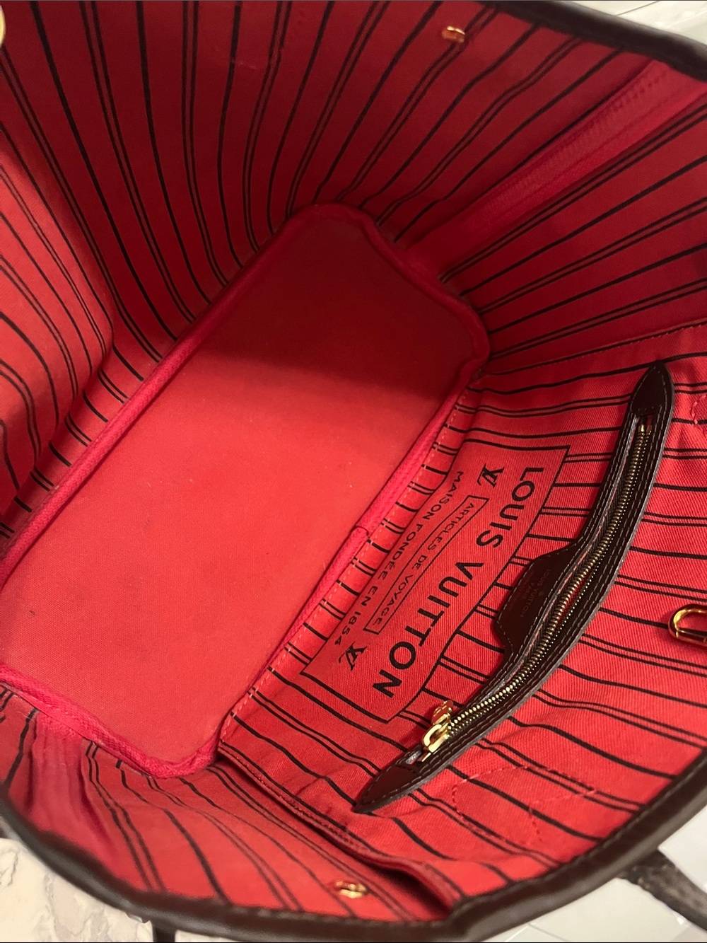 Louis Vuitton Neverfull PM Tote with Red Interior Trim - Picture 13 of 15